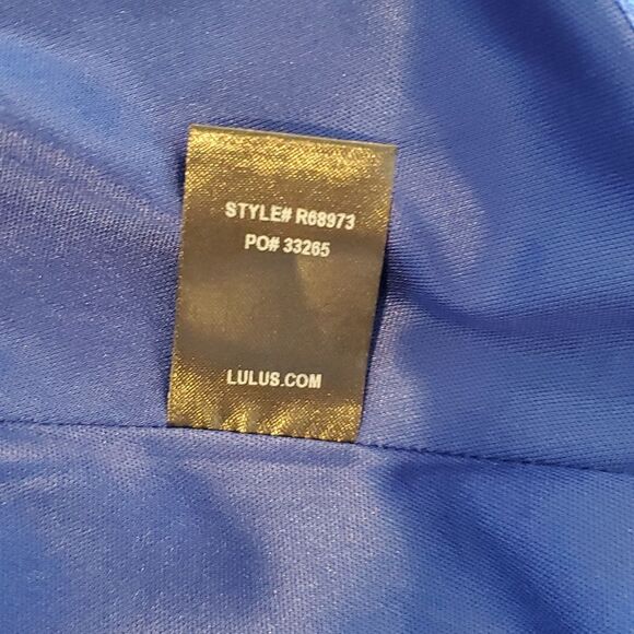 LULUS FARAH ROYAL BLUE TRUE WRAP DRESS MIDI SIZE MEDIUM SIZE MEDIUM LULU'S - Picture 10 of 14